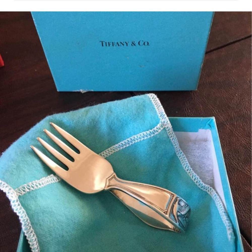 Tiffany & Co sterling silver Mother Goose fork.